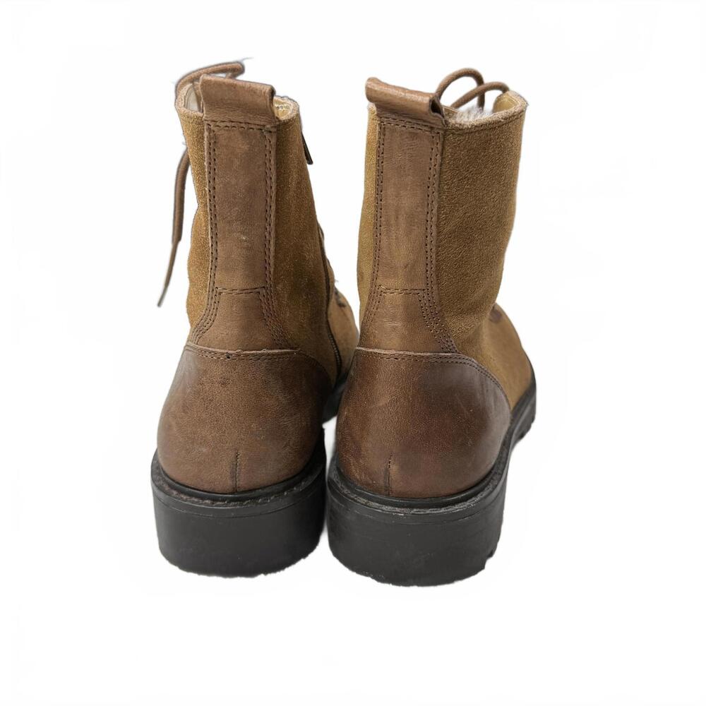 Lucky Brand Leather ILIANA Women's Lace-Up, zip‎ up faux sherpa Boots Size 10 - Picture 3 of 7